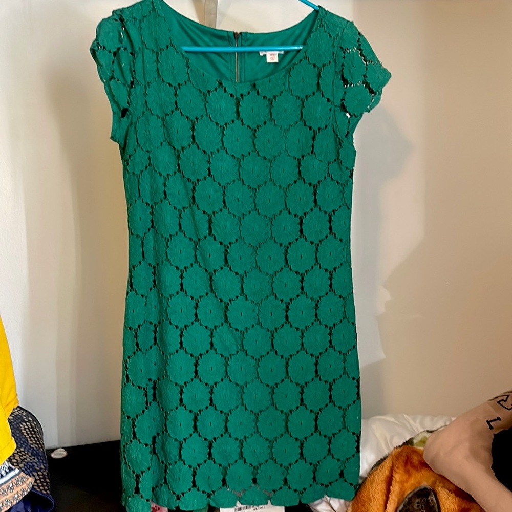 Green summer work dress